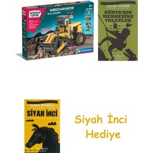 Clementoni Clementonı Mekanık LAB.17374TR Buldozer-6 + Dünyanın Merkezine Yolculuk + Siyah Inci Hediye