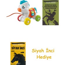 Clementoni 17812 Baby Clementoni - Çek Çek Pony + Dünyanın Merkezine Yolculuk + Siyah Inci Hediye