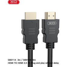 Xo 3M HDMI 4K Dijital Veri Aktarım Bağlantı Kablosu (GB011A)
