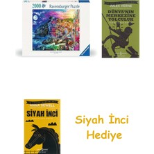 Ravensburger 2000P Puzzle Renkli Manzara + Dünyanın Merkezine Yolculuk + Siyah Inci Hediye