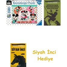 Ravensburger 133253 150 Parçalı Puzzle Disney Mickey + Dünyanın Merkezine Yolculuk + Siyah Inci Hediye
