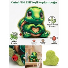 Normadia Yeşil Kaplumbağa Kedi Oyuncağı, Catnip ve Zilli ile Eğlence Dolu Anlar