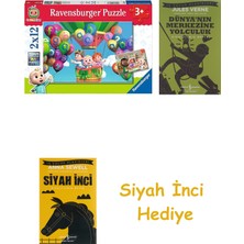 Ravensburger 2X12 Parça Puzzle Cocomelon + Dünyanın Merkezine Yolculuk + Siyah Inci Hediye