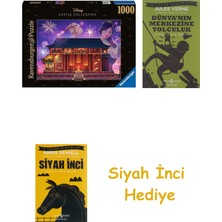 Ravensburger 1000P Puz Wd Mulan'ın Şatosu Yapboz + Dünyanın Merkezine Yolculuk + Siyah Inci Hediye