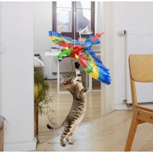 Normadia Renkli ve Eğlenceli Uçan Papağan Kedi Oyuncağı, Hareketli ve Çekici Tasarım