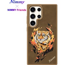 Nimmy Samsung Galaxy S25 Ultra | MagSafe Uyumlu 3D Gerçek Nakış İşlemeli Kaplan Figürlü Premium Kılıf 2.0