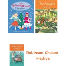 Bloomsbury Sticker Dolly Dressing Christmas + Robinson Crusoe + The Jungle Book Hediye