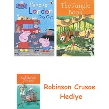Bloomsbury Peppa's London Day Out Sticker Activity Book + Robinson Crusoe + The Jungle Book Hediye