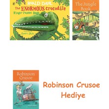 Bloomsbury The Enormous Crocodile's Finger Puppet Book + Robinson Crusoe + The Jungle Book Hediye