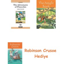 Bloomsbury The Adventures Of Pinocchio: Stage 2 Books + Robinson Crusoe + The Jungle Book Hediye