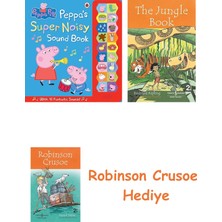 Bloomsbury Peppa Pig: Peppa's Super Noisy Sound Book + Robinson Crusoe + The Jungle Book Hediye