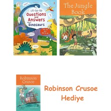 Bloomsbury Lift-The-Flap Questions And Answers About Dinosaurs + Robinson Crusoe + The Jungle Book Hediye