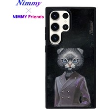 Nimmy Samsung Galaxy S25 Ultra | MagSafe Uyumlu 3D Gerçek Nakışlı Kedi Figürlü Fashion Kılıf