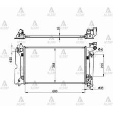 Maher Radyatör Su Corolla 2002-2007 / Avensıs 2003-2008 3zz A-T Geçmeli Tip Brazıng 16400 0D220