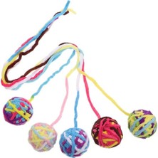 Normadia Renkli Örgü Kedi Topu, 5 Cm, Eğlenceli ve Dayanıklı Oyun Aksesuarı