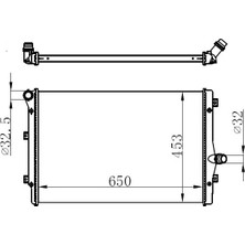 Oris RADYATÖR MECHANİCAL JETTA 1.6 TDI 2010 -A3 2003 MEK 650X448X26 650104481034 1K0121251N