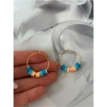 Hercy Renkli Fimo Boncuklu Mini Halka Küpe