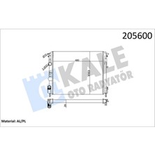 Radyatör Clıo 2-Kangoo-Logan1.5 Dcı-1.6 165-1.9 DTI-K4M Ac Klimasız Mek 480X414.5X23 2sıra Al Pl 7700428082
