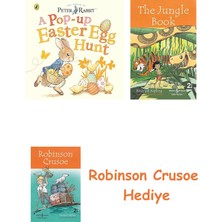 Bloomsbury Peter Rabbit: Easter Egg Hunt: Pop-Up Book + Robinson Crusoe + The Jungle Book Hediye