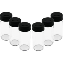 Go İthalat 6 Pcs Cam - 225ML Baharatlık - Tuzluk Plastik Kapak (5473)