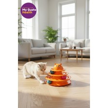 Normadia Renkli Üç Katlı Toplu Kedi Zeka Oyuncağı Eğlenceli ve Uyarıcı
