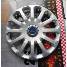 Yk Ford Courier / Tourneo / Connect Uyumlu 15 Inç Jant Kapağı 4'lü Takım Amblem Hediyeli