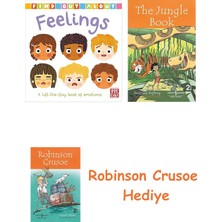 Bloomsbury Feelings: A Lift-The-Flap Book Of Emotions (Kapak Değişebilir) + Robinson Crusoe + The Jungle Book Hediye