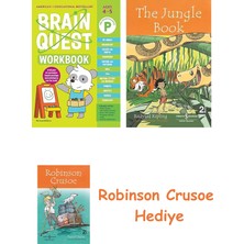 Bloomsbury Brain Quest Workbook: Pre-K Revised Edition + Robinson Crusoe + The Jungle Book Hediye