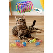 Normadia Renkli Interaktif Spiral Yaylı Kedi Oyuncakları 8'li Paket