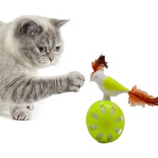 Normadia Renkli Tekerlekli Hacıyatmaz Kuş ve Kedi Oyuncağı, Lime Yeşili 1 Adet