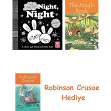 Bloomsbury First Baby Days: Night, Night: A Touch-And-Feel Board Book For Your Baby To Explore (Kapak Değişebilir) + Robinson Crusoe + The Jungle Book Hediye