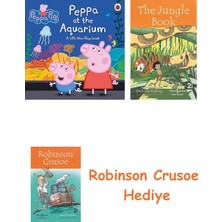 Bloomsbury Peppa Pig: Peppa At The Aquarium : A Lift-The-Flap Book: A Lift-The-Flab Book + Robinson Crusoe + The Jungle Book Hediye