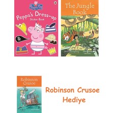 Bloomsbury Peppa Pig: Peppa Dress-Up Sticker Book + Robinson Crusoe + The Jungle Book Hediye