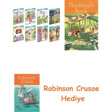 Bloomsbury Ingilizce Hikaye Seti 8 Kitap - Level-2 Karekod Dinlemeli + Robinson Crusoe + The Jungle Book Hediye