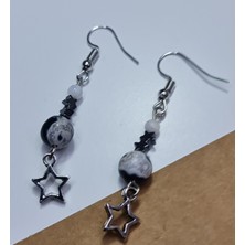 Quvars Shop Yıldızlı Akik Küpe