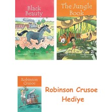 Bloomsbury Black Beauty - Children’s Classic + Robinson Crusoe + The Jungle Book Hediye