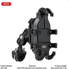 Xo C149 Gidon Sabitlemeli Motosiklet ve Bisiklet Telefon Tutucu – Sarsıntıya Dayanıklı, Anti-Theft Telefon Sabitleyici