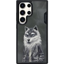 Nimmy Samsung Galaxy S24 Ultra | 3D Gerçek Nakış İşlemeli Kurt Figürlü Fashion Pet Kılıf