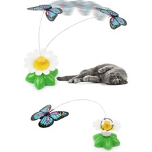 Normadia Renkli Dönen Kelebek Kedi Oyuncağı, Pilli Hareketli Eğlence