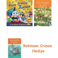 Bloomsbury Thomas And Friends: Happy Birthday Thomas: An Illustrated Gift Storybook Perfect For Young Fans Of Trains And Transport Celebrating Birthdays + Robinson Crusoe + The Jungle Book Hediye