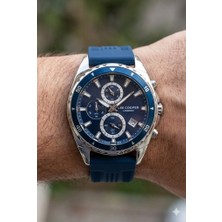 Lee Cooper Erkek Kol Saati | Lacivert Kadran, Spor Silikon Kordon, Çok Fonksiyonlu