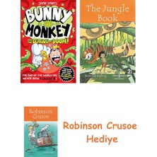 Bloomsbury Bunny Vs Monkey And The League Of Doom: 3 + Robinson Crusoe + The Jungle Book Hediye