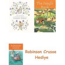 Bloomsbury The Complete Book Of The Flower Fairies + Robinson Crusoe + The Jungle Book Hediye
