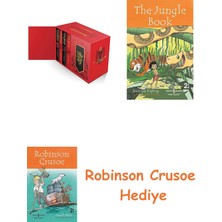 Bloomsbury Harry Potter Gryffindor House Editions Hardback Box Set: 1-7 + Robinson Crusoe + The Jungle Book Hediye