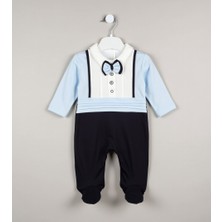 Miniborn Papyonlu Askı Detaylı Erkek Bebek Tulum