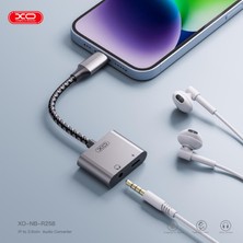 Xo Lightning to 3.5mm Aux ve Şarj Girişli 2 in 1 iPhone Kulaklık Ses Dönüştürücü Adaptör