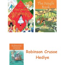 Bloomsbury Alice's Adventures In Wonderland + Robinson Crusoe + The Jungle Book Hediye