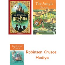 Bloomsbury Harry Potter And The Sorcerer's Stone (Harry Potter, Book 1) (Minalima Edition) (Interactive Illustrated Edition): Volume 1 + Robinson Crusoe + The Jungle Book Hediye