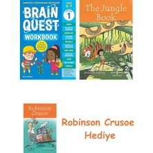 Bloomsbury Brain Quest Workbook: 1st Grade Revised Edition + Robinson Crusoe + The Jungle Book Hediye