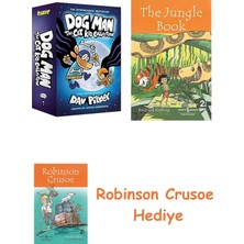 Bloomsbury Dog Man: The Cat Kid Collection: From The Creator Of Captain Underpants (Dog Man #4-6 Box Set) + Robinson Crusoe + The Jungle Book Hediye